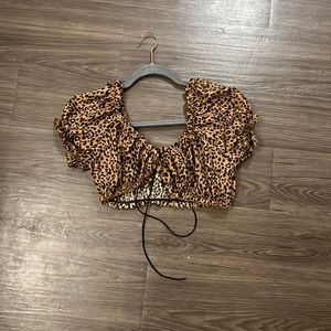 cheetah crop top
